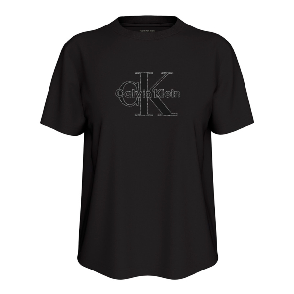 Calvin Klein T-shirts hauts et polos Noir - T-shirt avec un monogramme brillant - XL - Ref 27 €